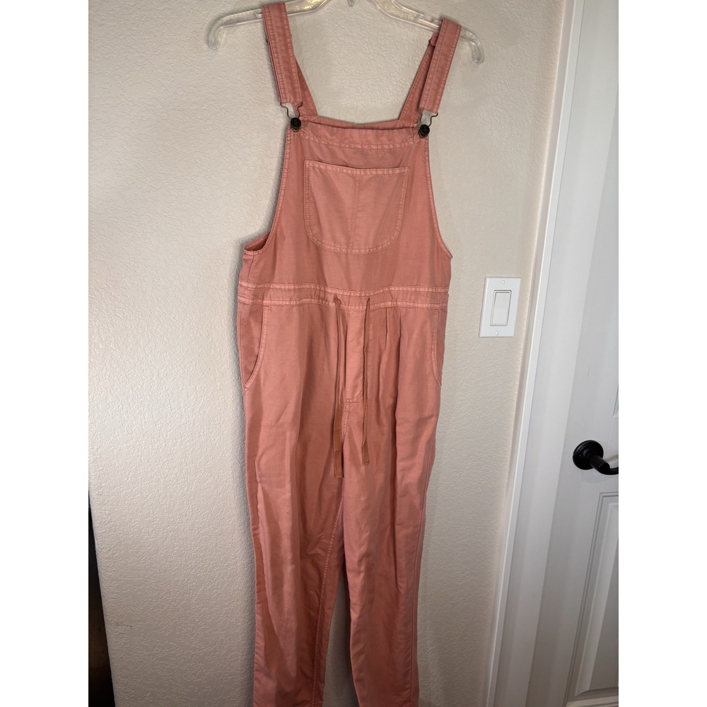 Sundance Overalls Size Small Tie Waist Straight Leg Artist Lounge Coral Pink